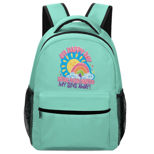 Oh Happy Day When Washed My Sins Away Christian Children's School Backpack