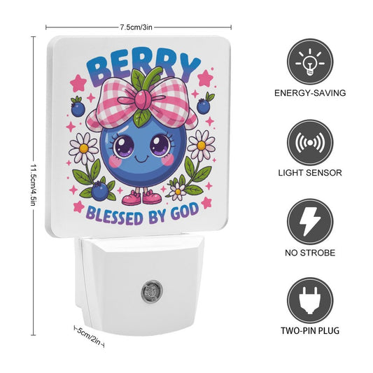 Berry Blessed Christian Night Light for Kids - ClaimedbyGodDesigns
