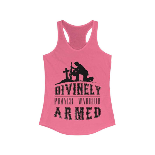 divinely armed prayer warrior slim fit tank-top