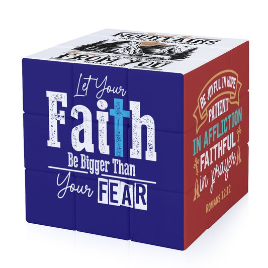 Inspirational Faith Christian Messages Rotating cube puzzle3x3 unique Christian Gift Idea game activity for kids, Men, Women, friends, family