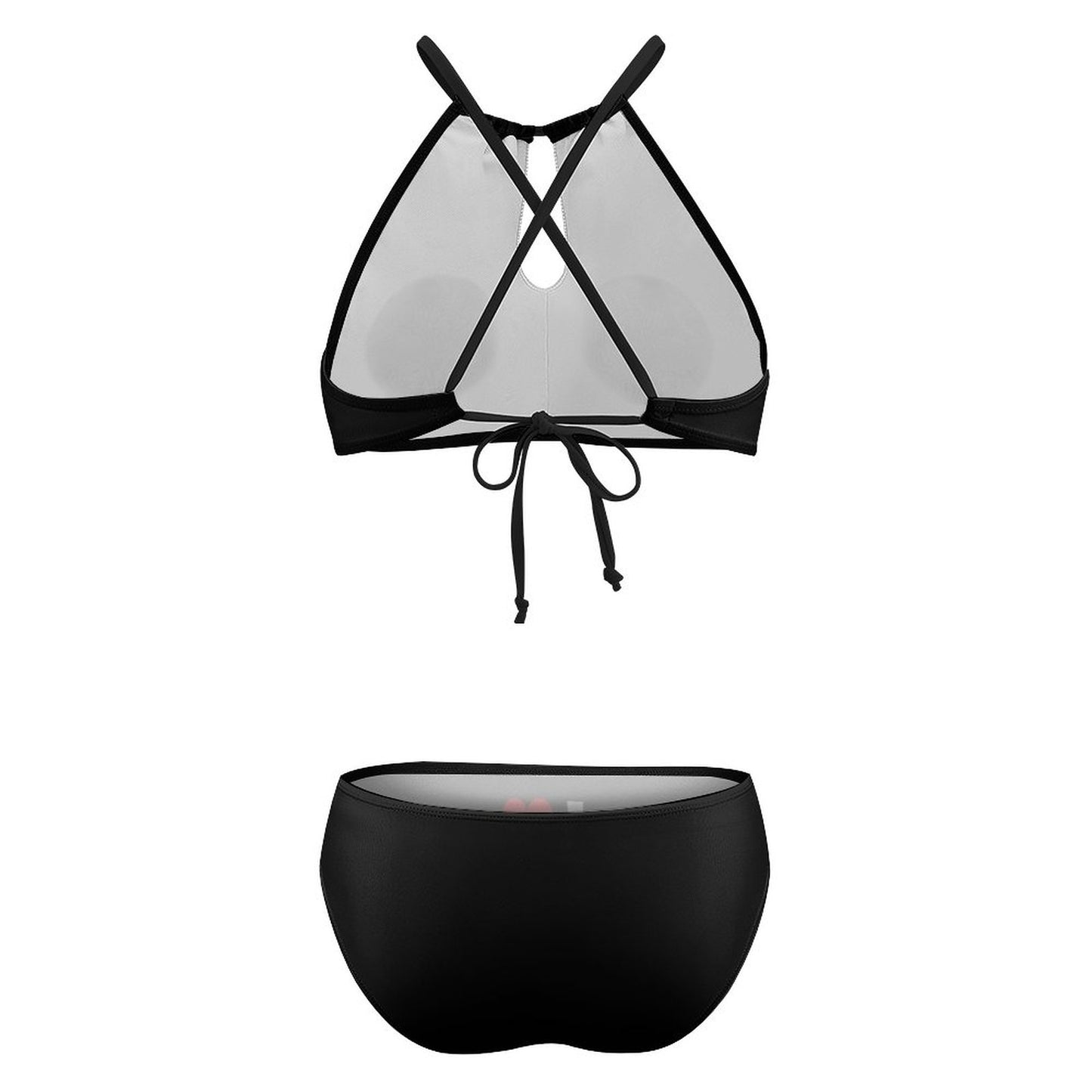 I Love Him Christian Women's Two piece Swimsuit with High Neck Halter Top