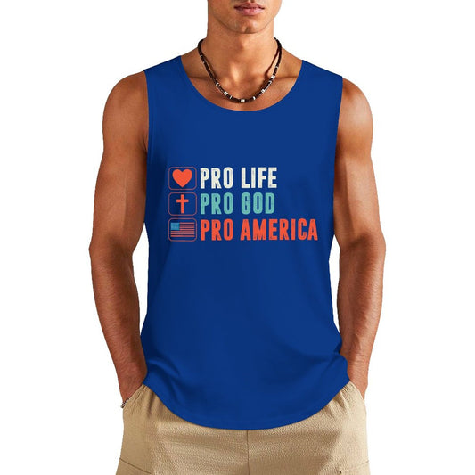 Pro Life Pro Him Pro America Men's Christian Tank Top