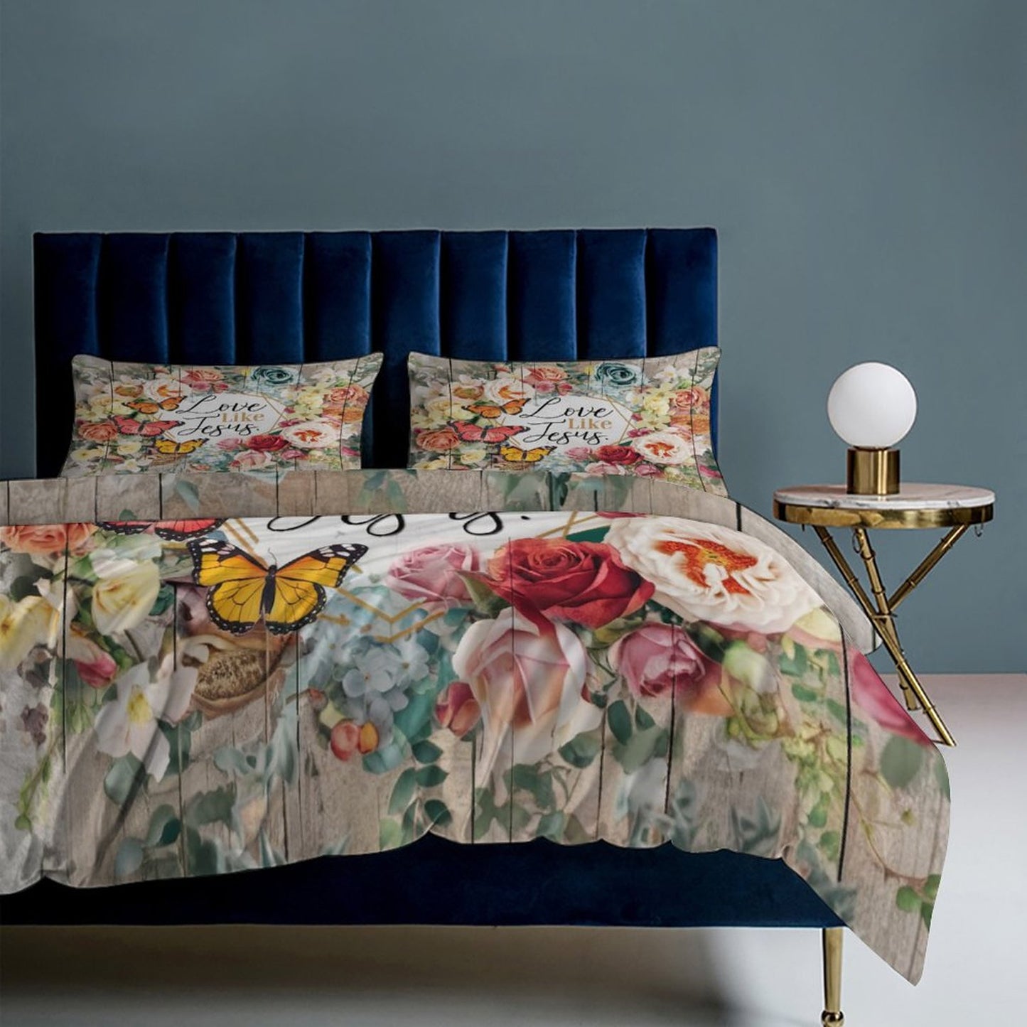 Love Like Him 3-Piece Christian Comforter Bedding Set (Dual-sided Printing)