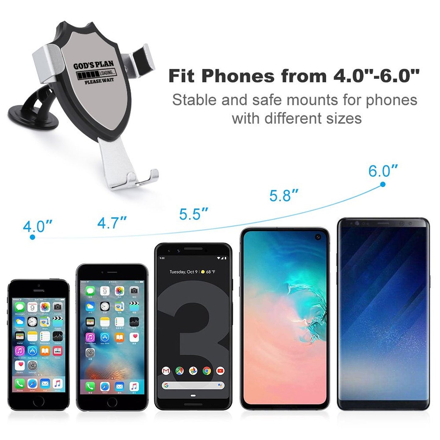 God's Plan Loading Please Wait Christian Car Mount Mobile Phone Holder SALE-Personal Design