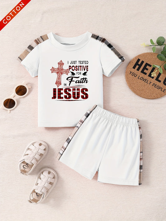 I Just Tested Positive For Faith In Jesus Toddler Christian Casual Outfit claimedbygoddesigns