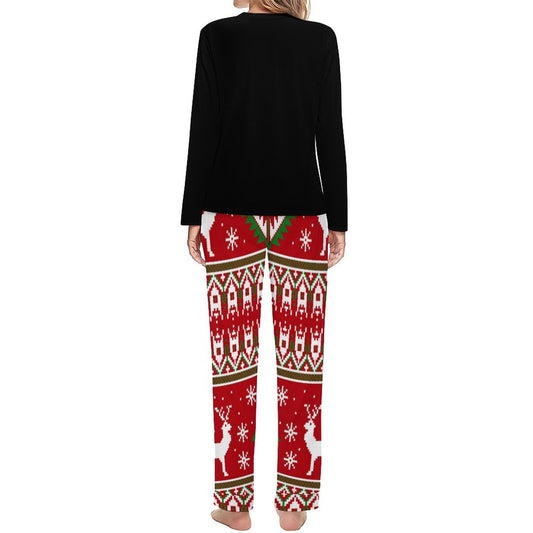 Silly Santa Christmas Is For Him (Christmas themed) Christian Women's 2 Piece Pajama Set