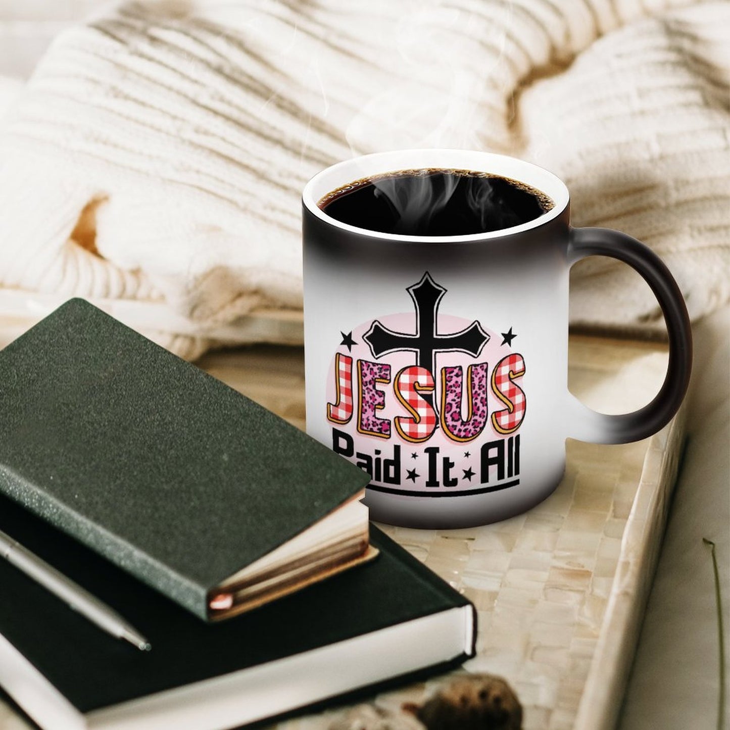 He Paid It All Christian Color Changing Mug (Dual-sided)