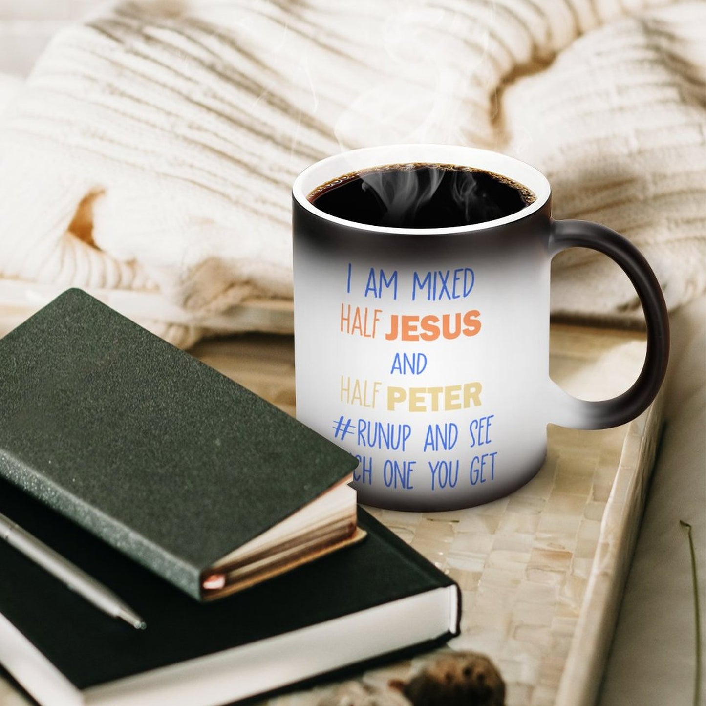 I Am Mixed Half Him And Half Peter Funny Christian Color Changing Mug (Dual-sided)