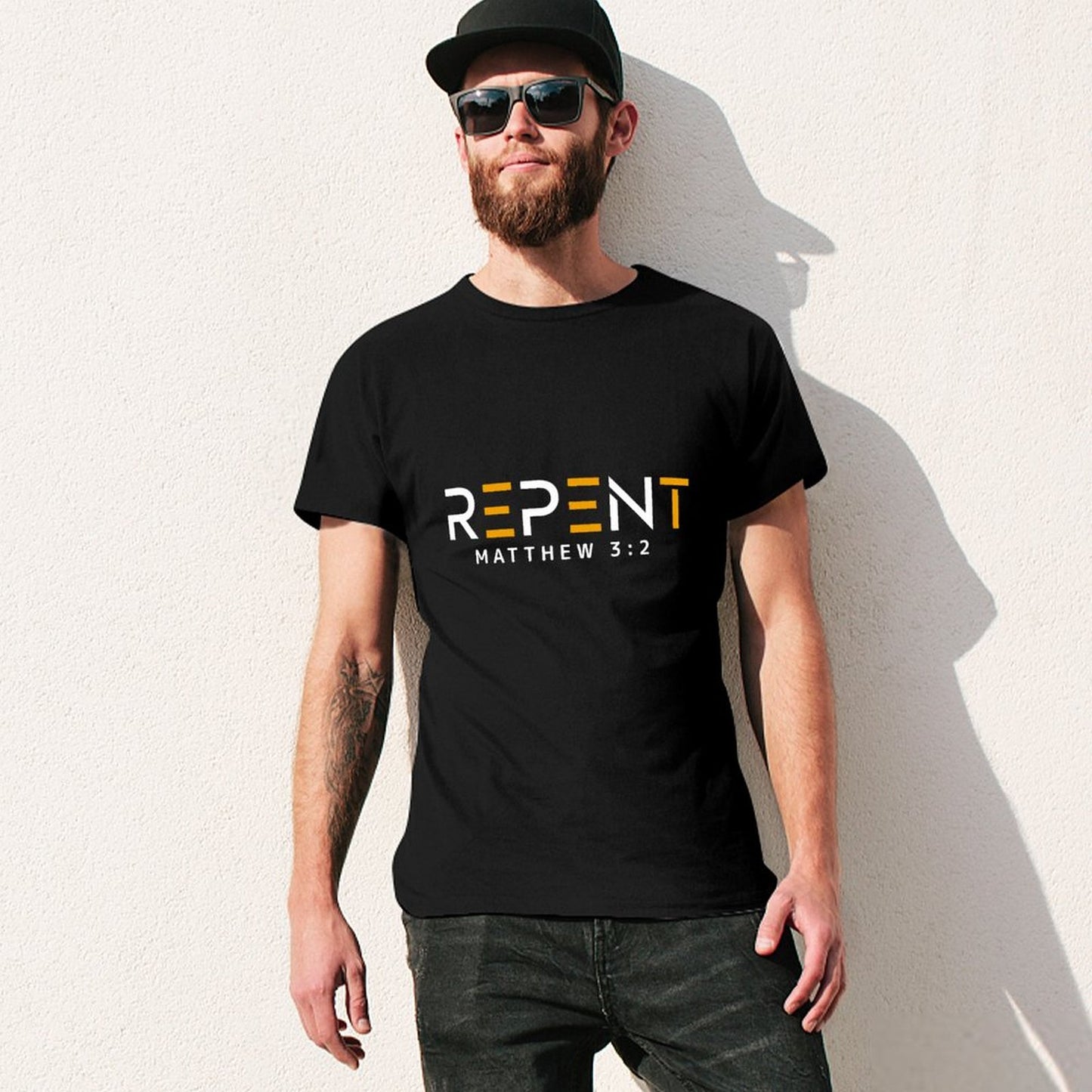 Repent I Am Unshaken Men's Christian T-shirt SALE-Personal Design