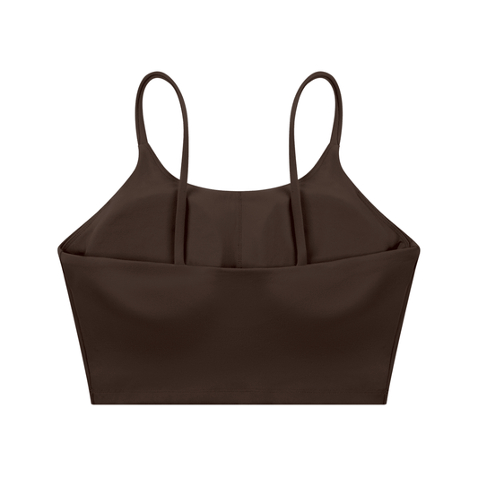 Trust God And Chill Women's Christian Spaghetti Strap Yoga Sports Bra - ClaimedbyGodDesigns