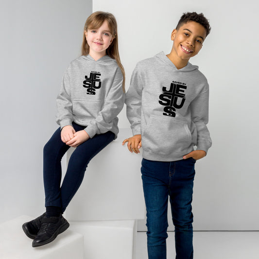Saved By Him Youth Christian fleece hooded Sweatshirt