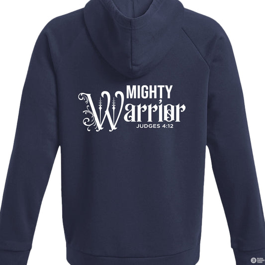 Mighty Warrior Men's Christian Full - zip Hooded Sweatshirt - ClaimedbyGodDesigns