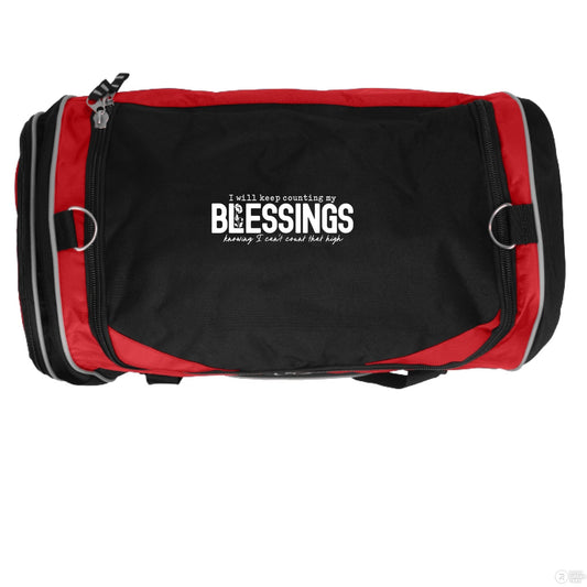 I Will Keep Counting My Blessings Christian Duffel Bag - ClaimedbyGodDesigns
