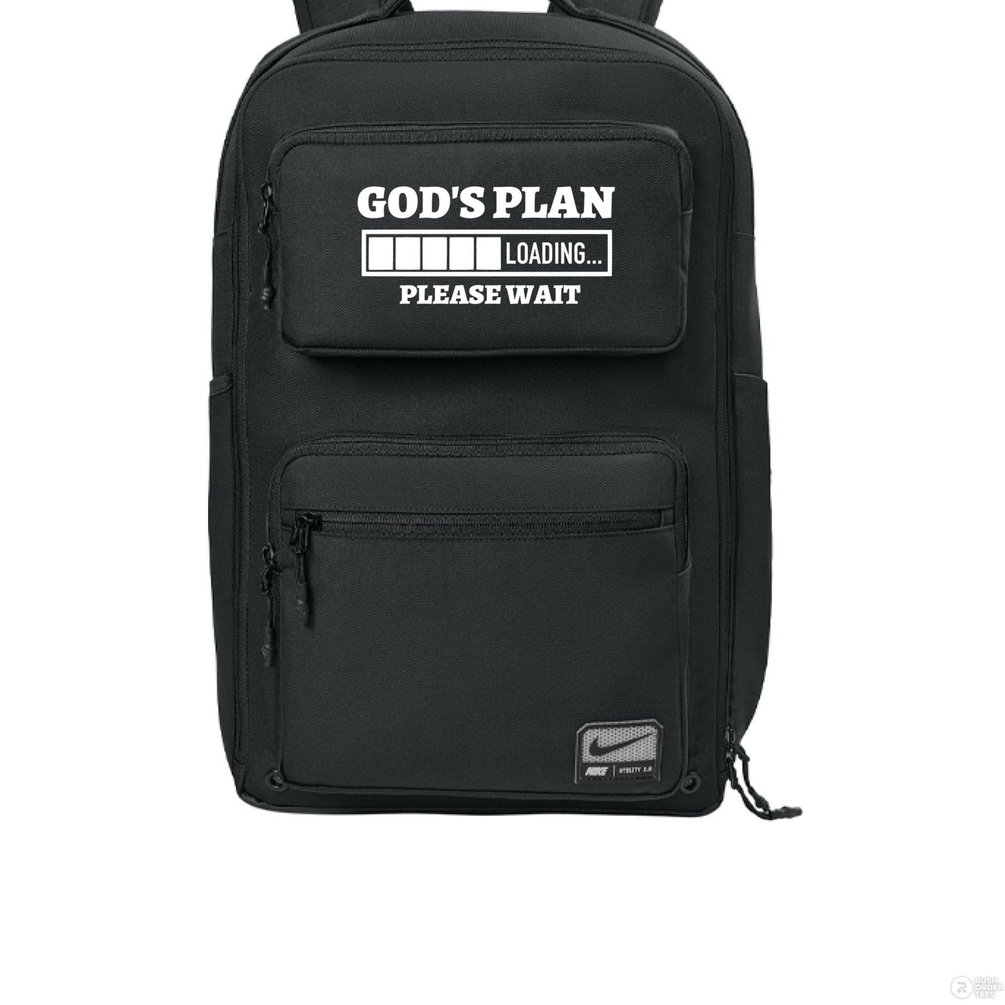His Plan Loading Christian Backpack - ClaimedbyGodDesigns