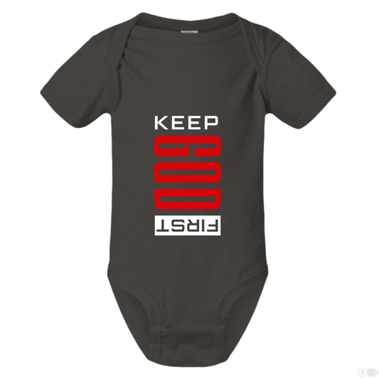 Keep Him First Christian Baby Jumpsuit - ClaimedbyGodDesigns