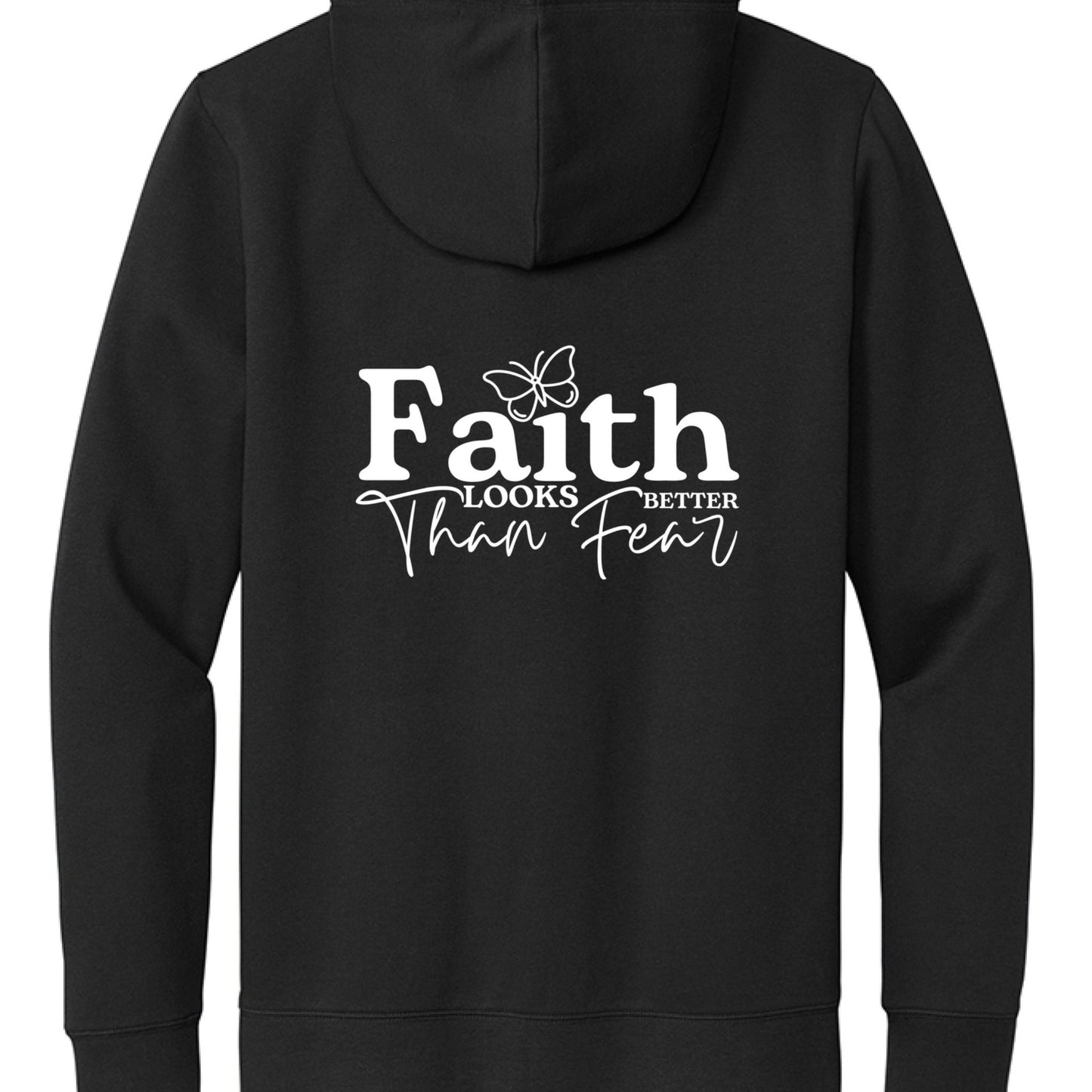 Faith Looks Better Women’s Christian Full - Zip Hooded Sweatshirt - ClaimedbyGodDesigns