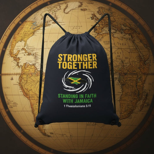 Standing In Faith Jamaican Fundraising Drawstring Bag - ClaimedbyGodDesigns