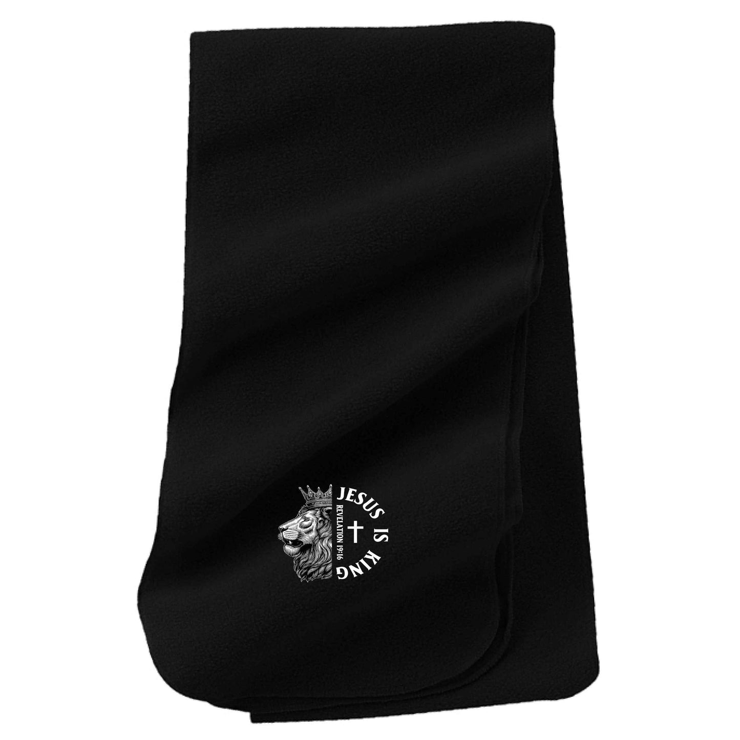 He Is King Christian Long Fleece Scarf - ClaimedbyGodDesigns