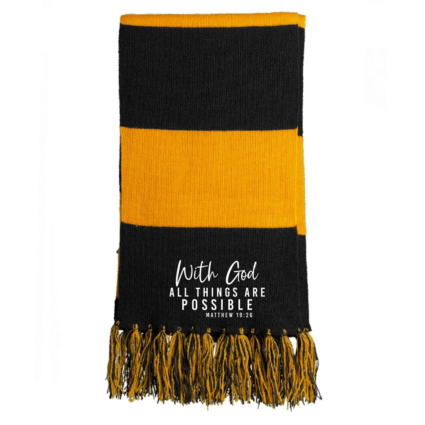 With Him All Things Are Possible Christian Scarf - ClaimedbyGodDesigns