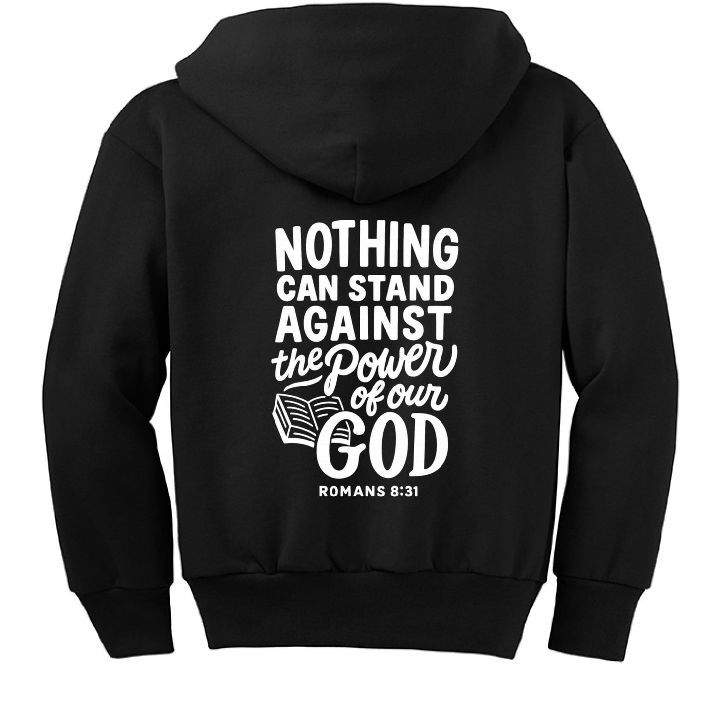 Nothing Can Stand Youth Christian Hooded Full - zip Sweatshirt - ClaimedbyGodDesigns