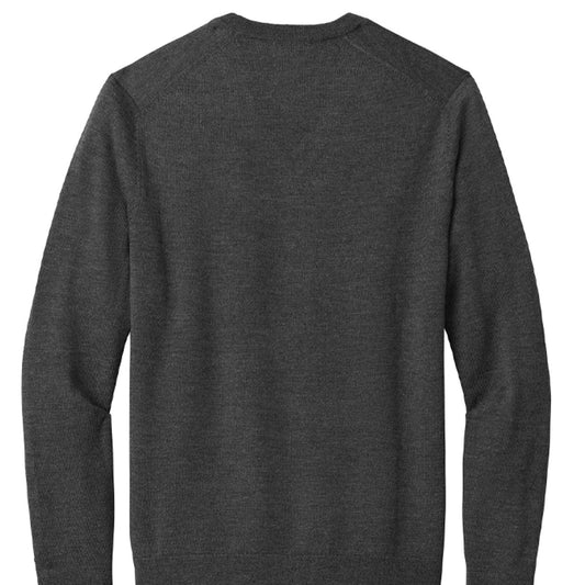 He Did It Premium Men’s Christian Merino V - Neck Sweatshirt - ClaimedbyGodDesigns