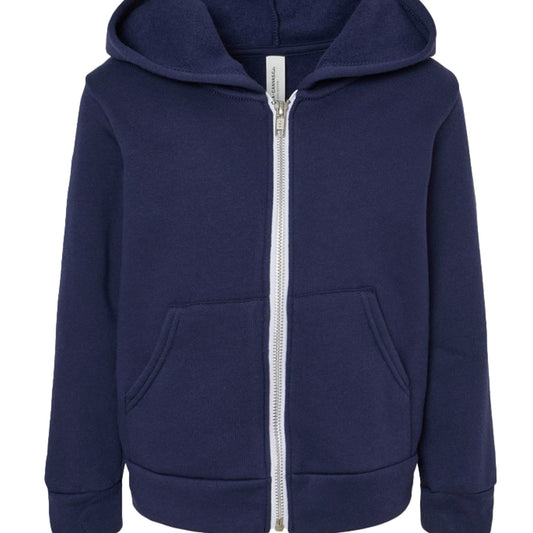 Faith Over Fear Toddler Christian Full‑Zip Hooded Sweatshirt - ClaimedbyGodDesigns