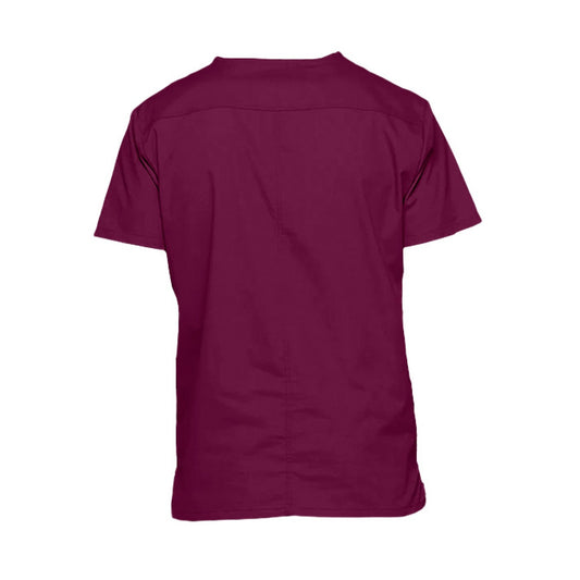 Faith Can Move Mountains Men’s Christian 5‑Pocket V‑Neck Premium Medical Scrub Top - ClaimedbyGodDesigns