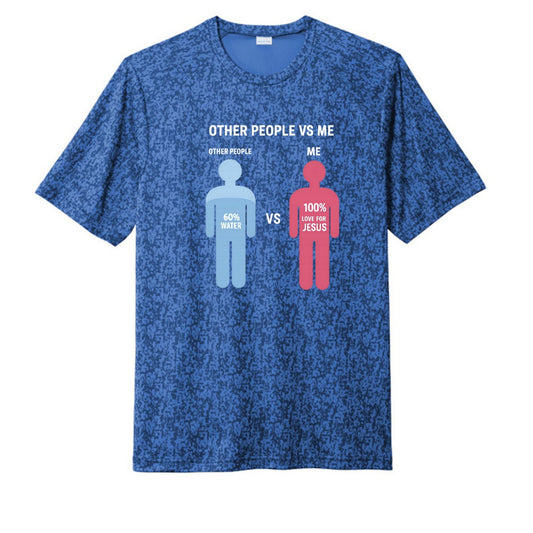 Other People Vs Me Funny Men's Christian Digi Camo T-shirt - ClaimedbyGodDesigns