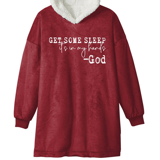 Get Some Sleep It's In my Hands Premium Christian Wearable Blanket - ClaimedbyGodDesigns