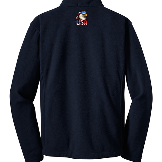 One Nation Under God Patriotic Men's Christian Fleece Jacket - ClaimedbyGodDesigns
