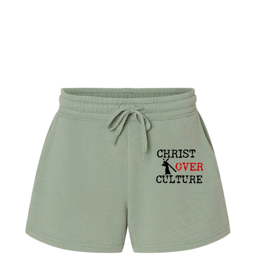 Christ Over Culture Women's Christian Shorts - ClaimedbyGodDesigns