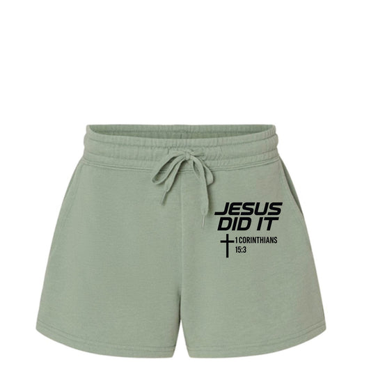 Jesus Did It Women's Christian Shorts - ClaimedbyGodDesigns