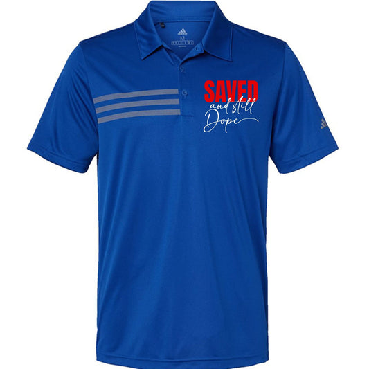 Saved And Still Dope Men’s Christian Premium 3‑Stripes Chest Sport Shirt - ClaimedbyGodDesigns