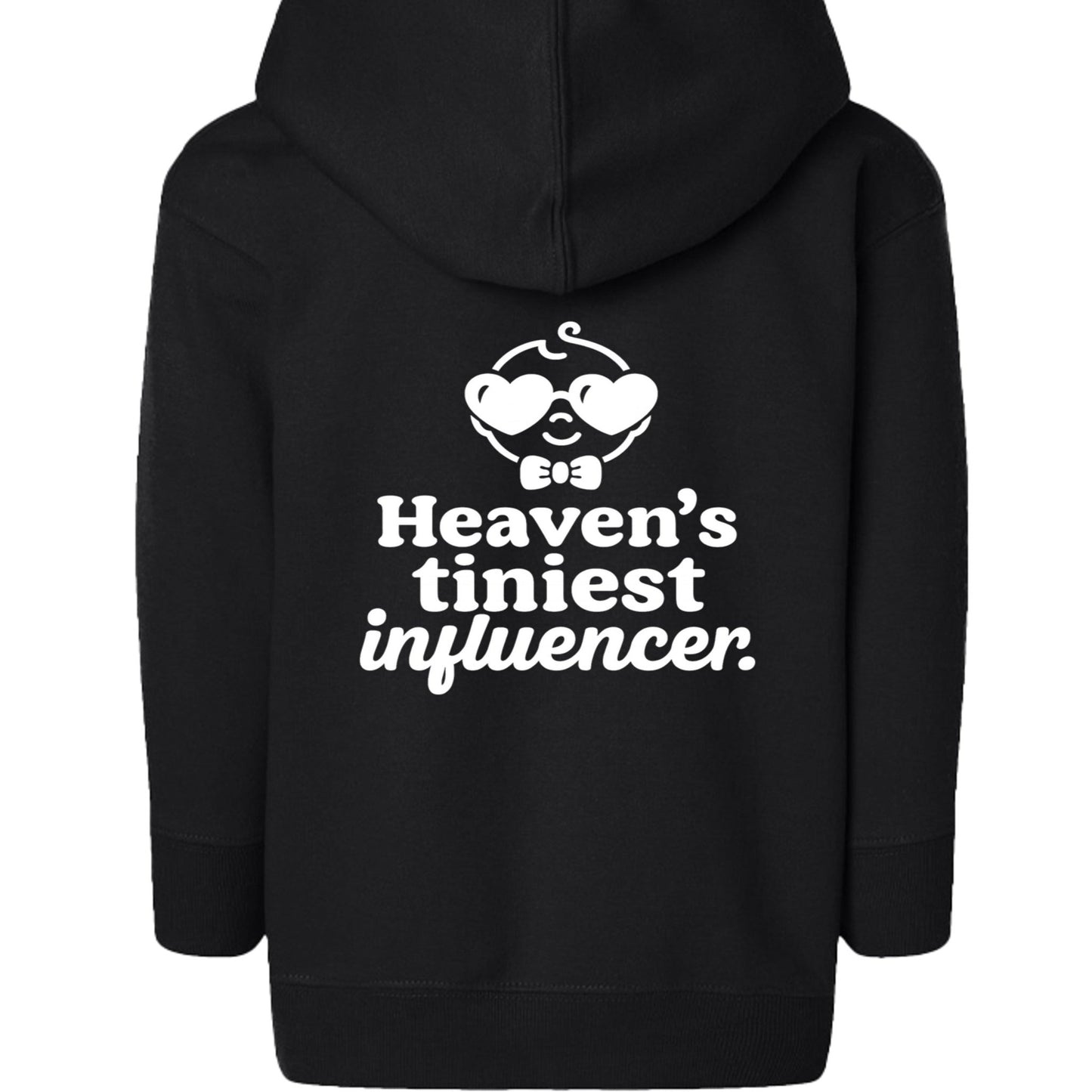 Heaven's Tiniest Influencer Toddler Christian Full - Zip Hooded Sweatshirt - ClaimedbyGodDesigns