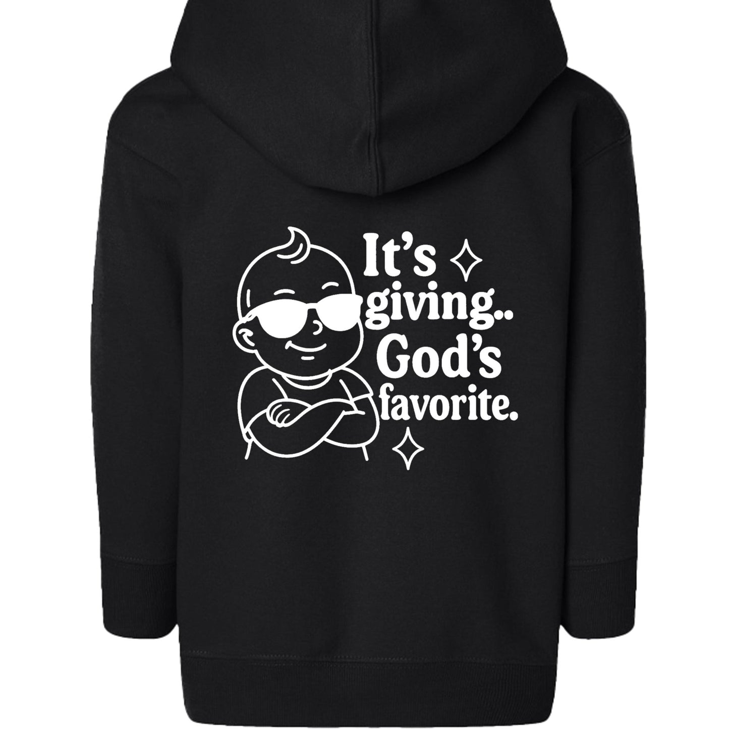 It's Giving God’s Favorite Toddler Christian Full - Zip Hooded Sweatshirt - ClaimedbyGodDesigns