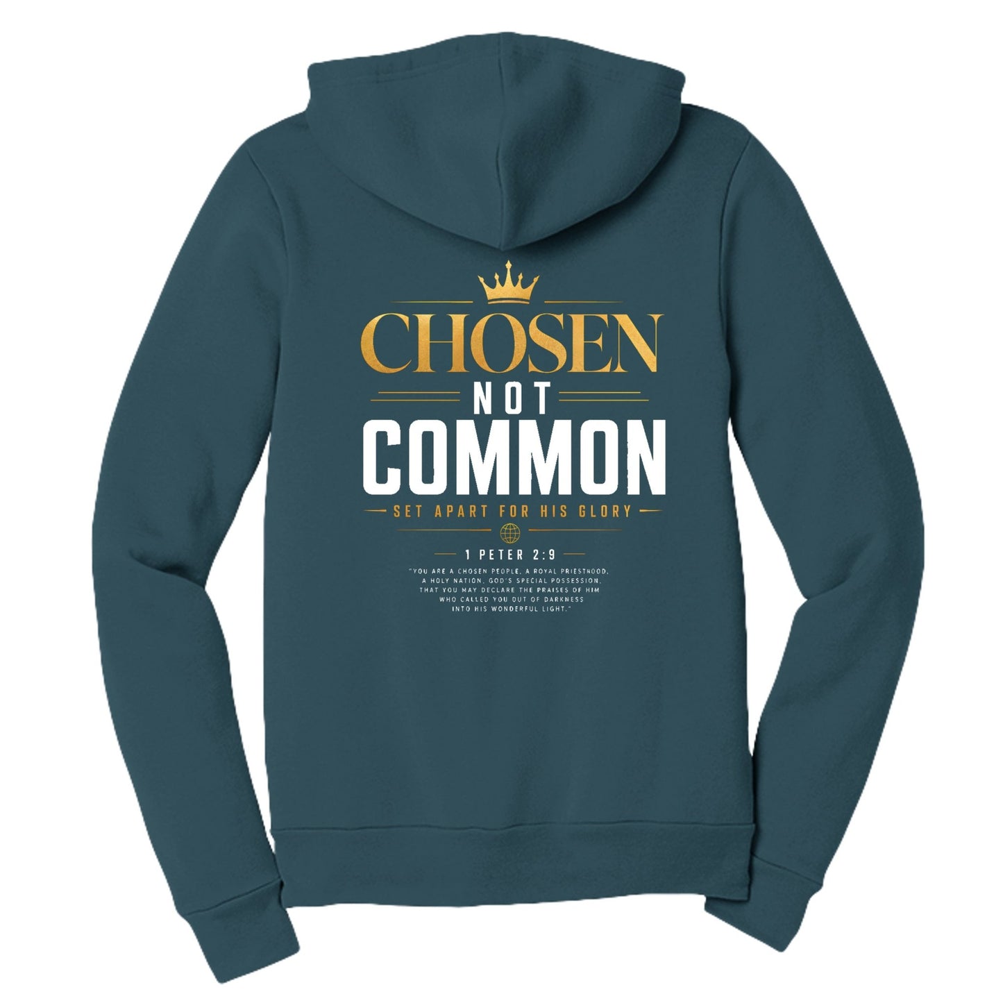 Chosen Not Common Women's Christian Full - zip Hooded Sweatshirt - ClaimedbyGodDesigns