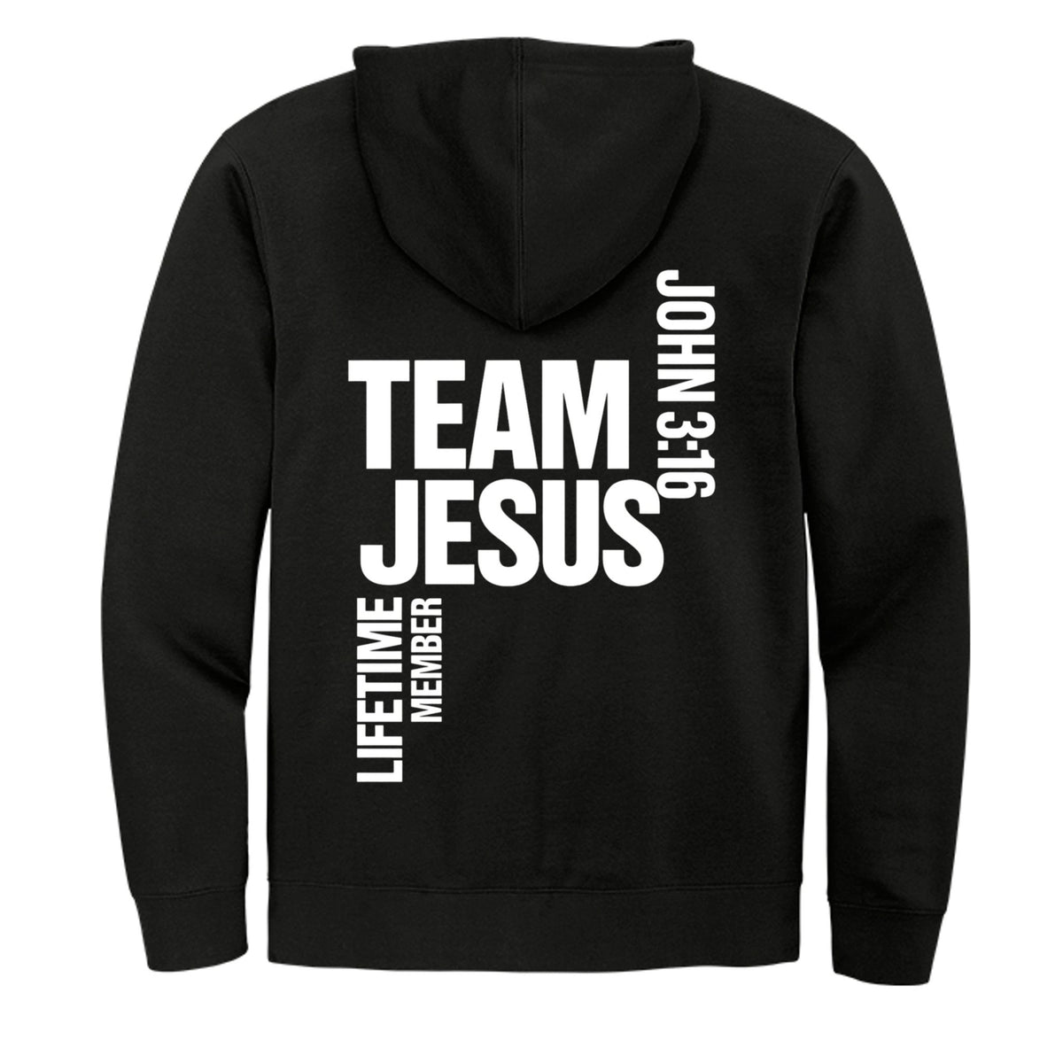 John 3:16 Team Jesus Unisex Christian Full-zip Hooded Sweatshirt - ClaimedbyGodDesigns