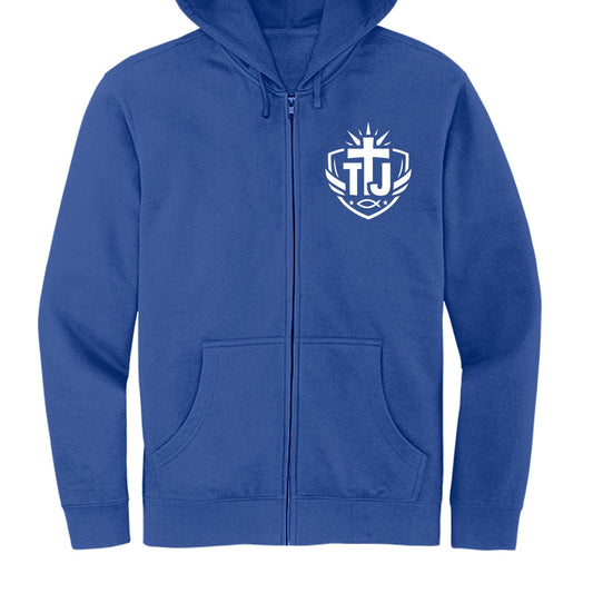 John 3:16 Team Jesus Unisex Christian Full-zip Hooded Sweatshirt - ClaimedbyGodDesigns