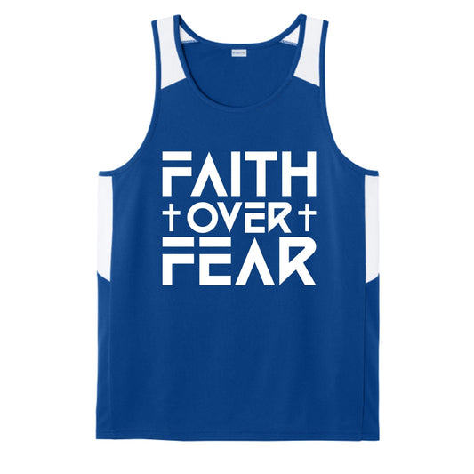 Faith Over Fear Men's Christian Tank-top - ClaimedbyGodDesigns