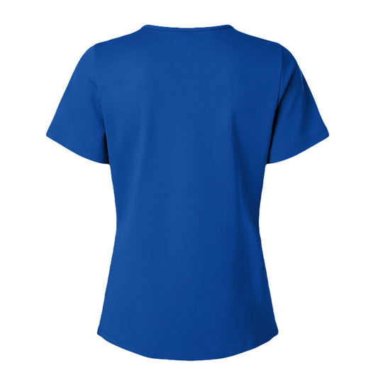Grace Broke My Chains Women’s Christian Premium Cesi Ultrasoft Scrub V‑Neck Top - ClaimedbyGodDesigns