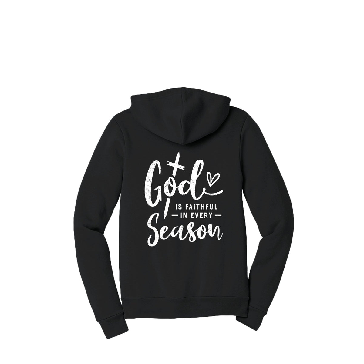 God Is Faithful In Every Season Unisex Christian Full-Zip Hooded Sweatshirt - ClaimedbyGodDesigns
