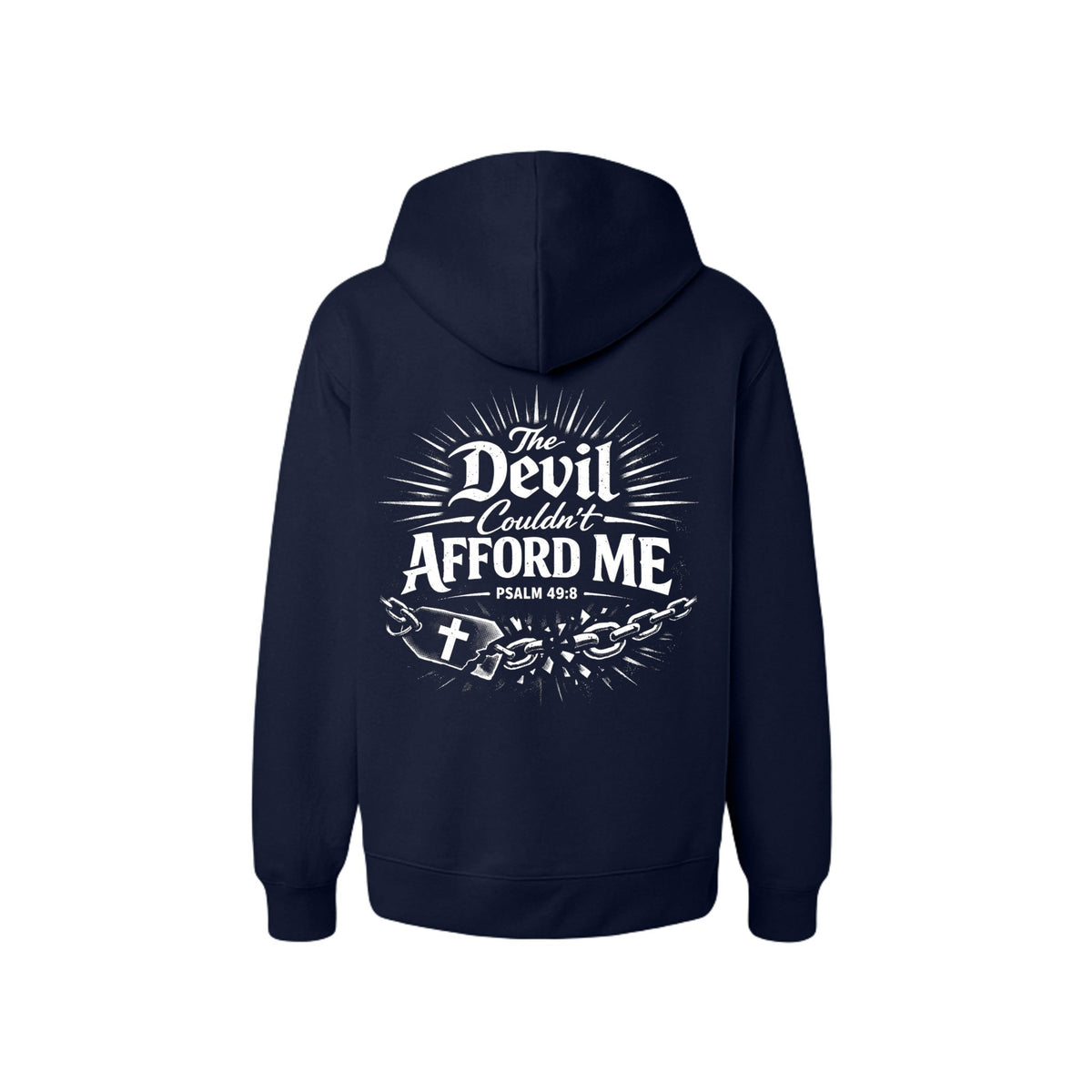 The Devil Couldn't Afford Me Unisex Christian Premium Full-Zip Hooded Sweatshirt - ClaimedbyGodDesigns