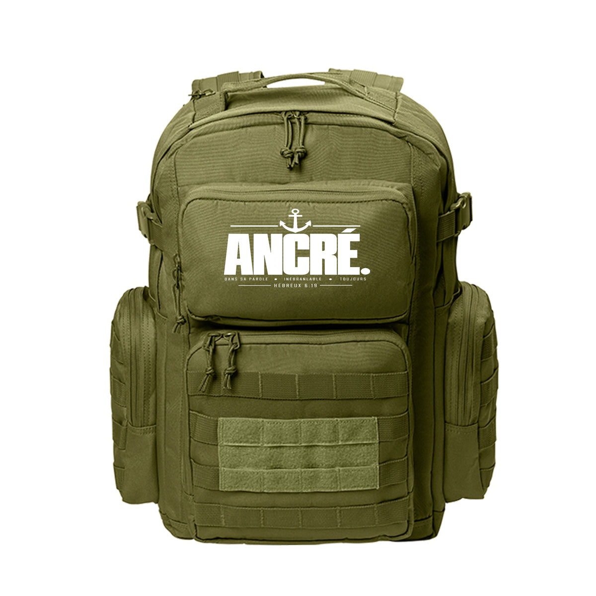 ANCRÉ French Bible verse backpack, alternate view