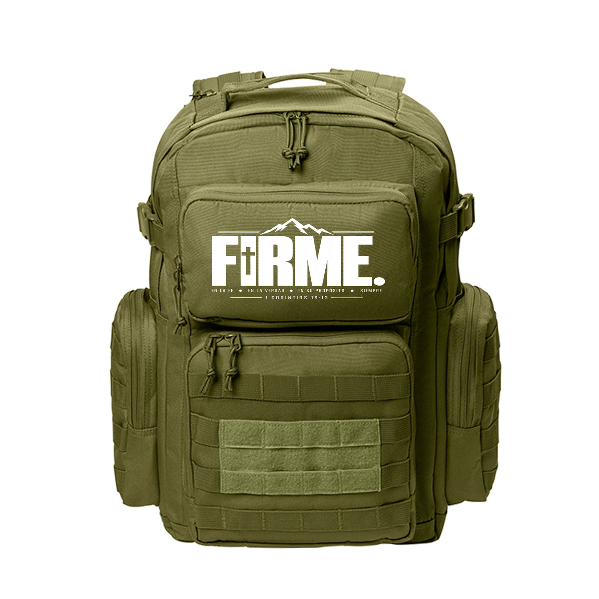 FIRME Spanish Bible verse backpack, alternate view