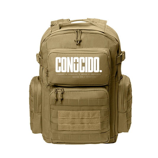 CONOCIDO Spanish Christian laptop backpack, alternate view