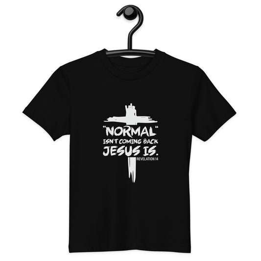 Normal Isn't Coming Back He Is Youth Christian Organic cotton T-shirt