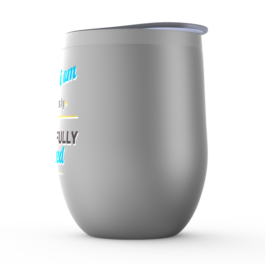 In Christ I Am Flawlessly & Purposefully Created Stemless Wine Tumbler 12oz