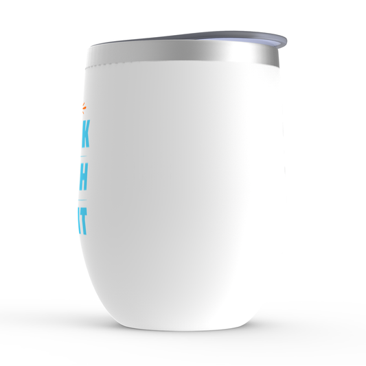 I Walk By Faith Not By Sight Stemless Wine Tumbler 12oz