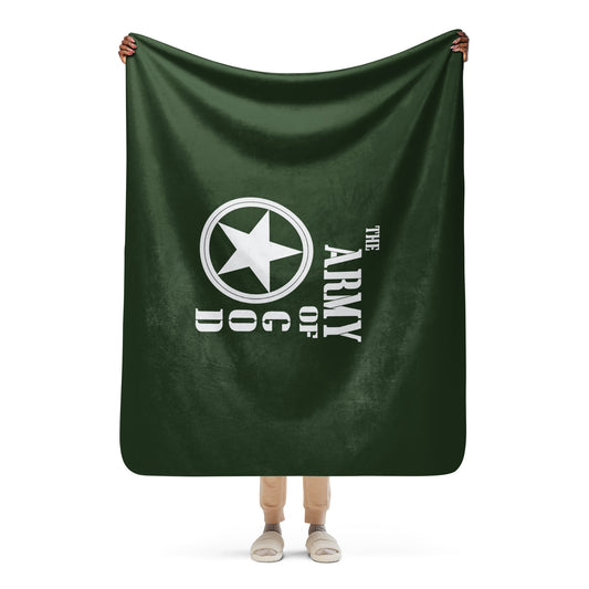 His Army Christian Sherpa blanket