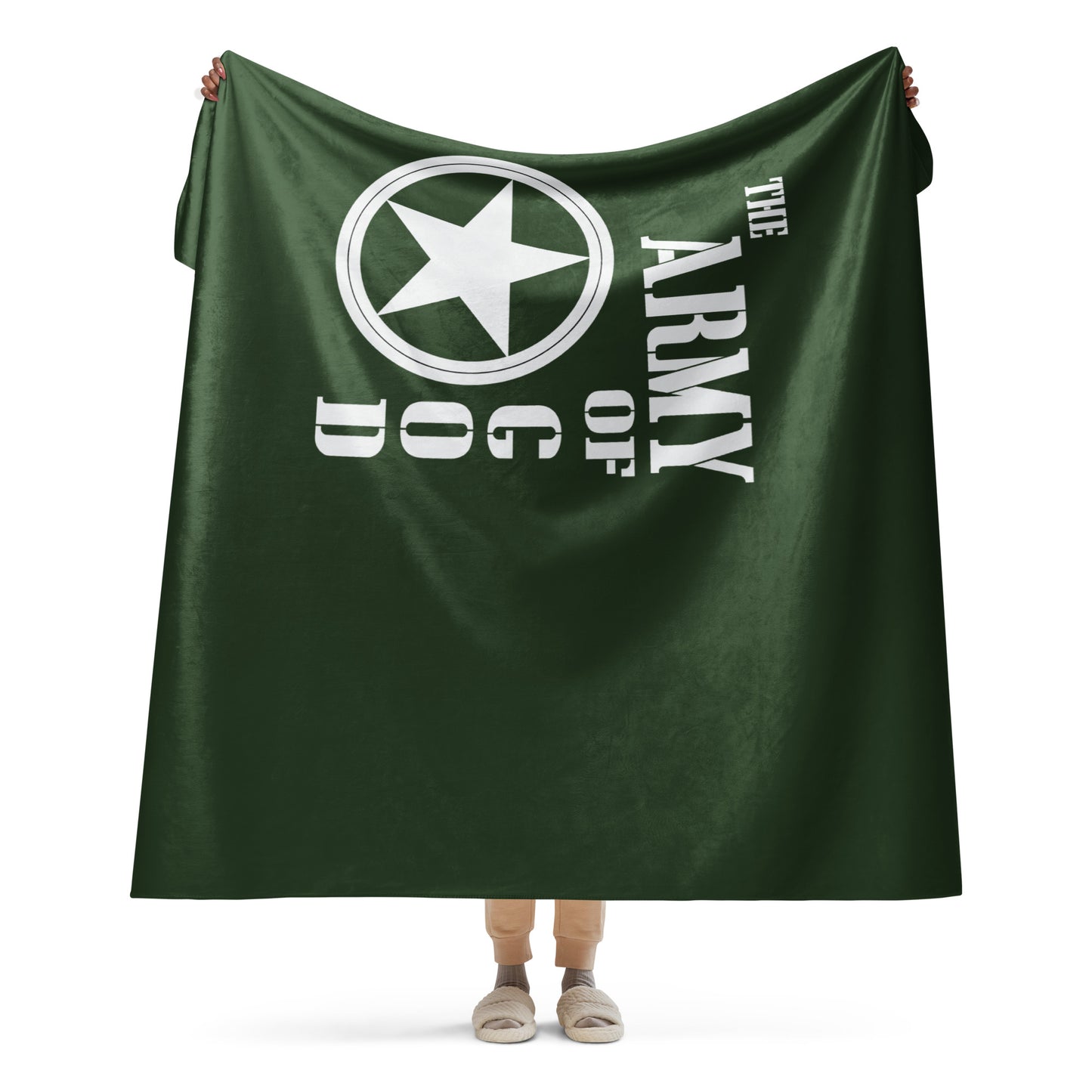 His Army Christian Sherpa blanket
